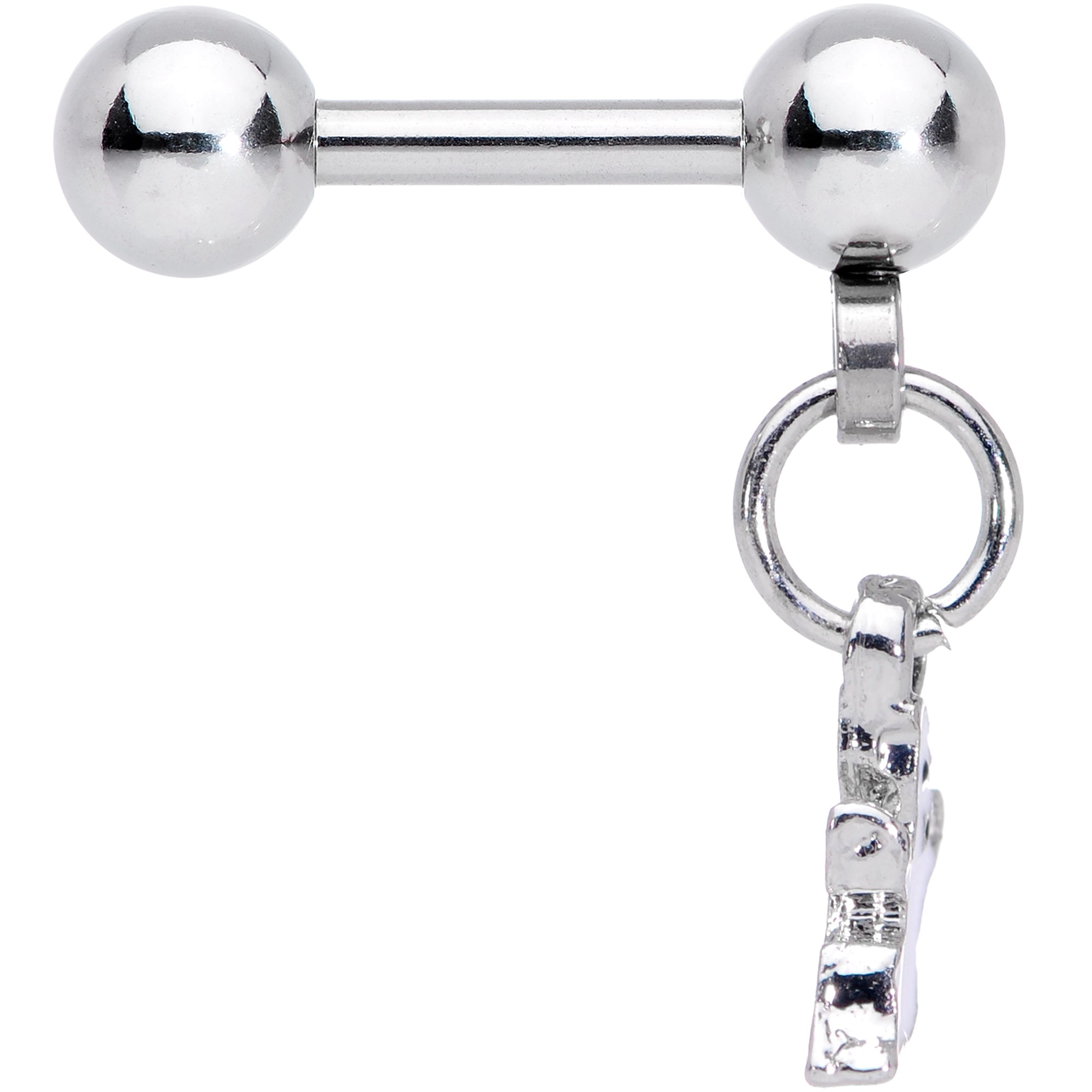 BodyCandy 16G 1/4 Clear Gem Happy Ghost Halloween Dangle Cartilage Earring — lifestyle context