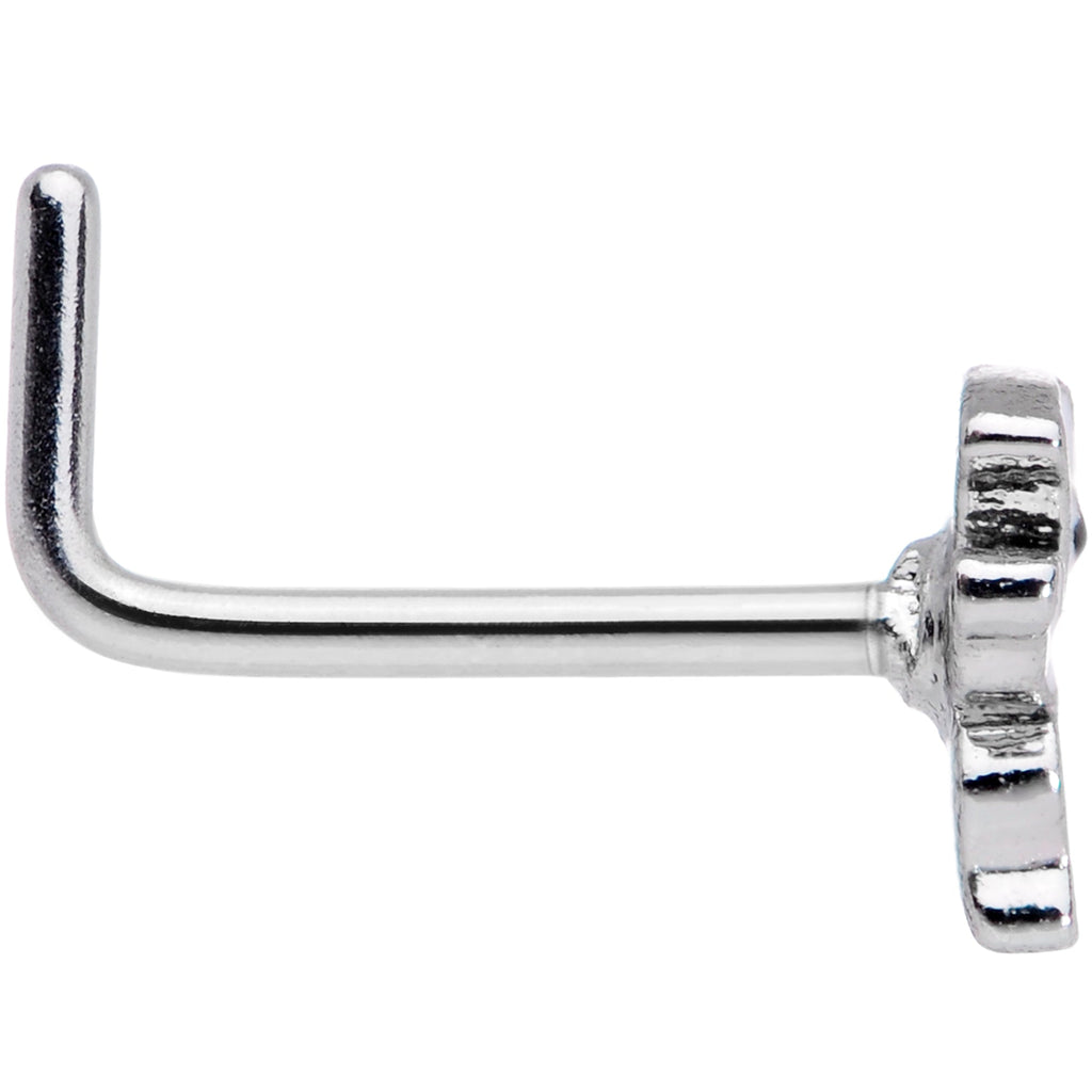 BodyCandy 20G 7mm Happy Ghost Halloween L Shaped Nose Ring — lifestyle context