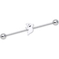 BodyCandy 14G Happy Ghost Halloween Industrial Barbell 38mm — main product shot