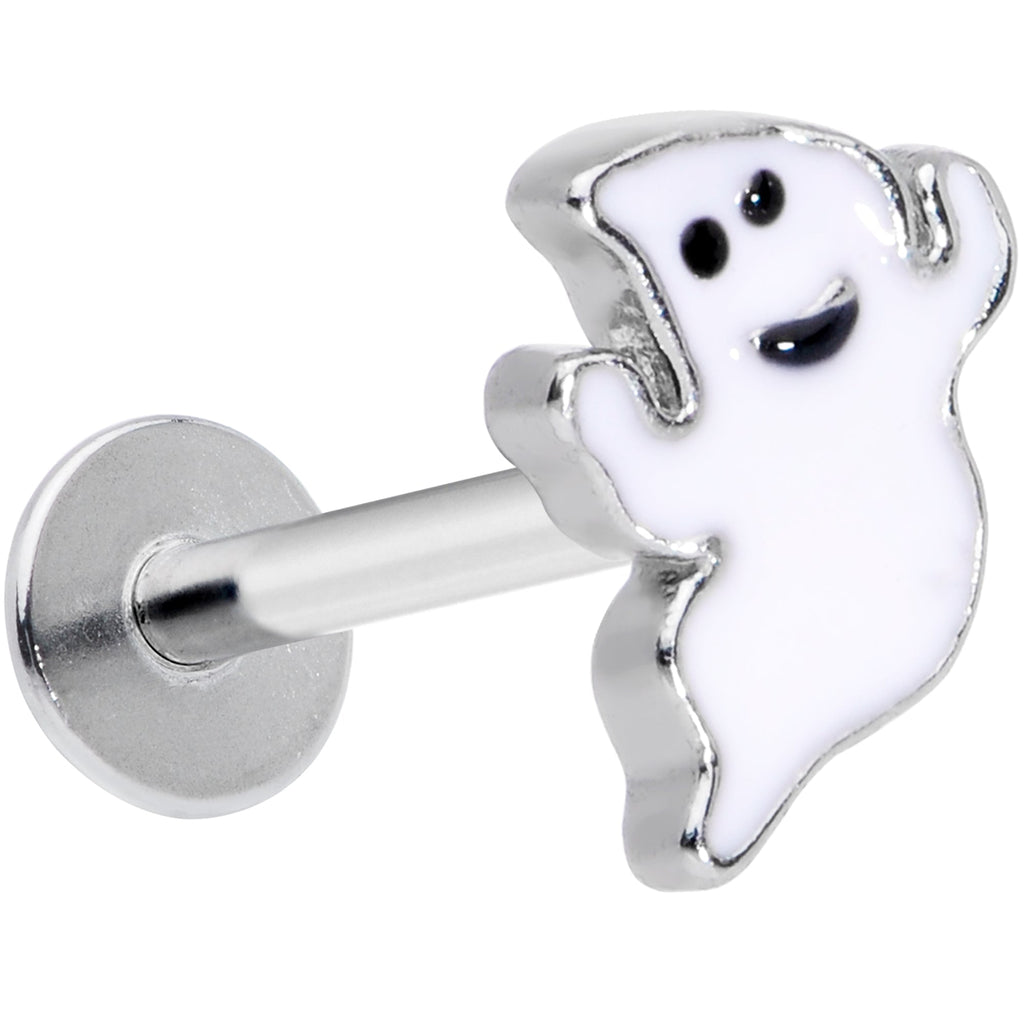 BodyCandy 16G 5/16 Happy Ghost Halloween Labret Monroe Tragus — main product shot