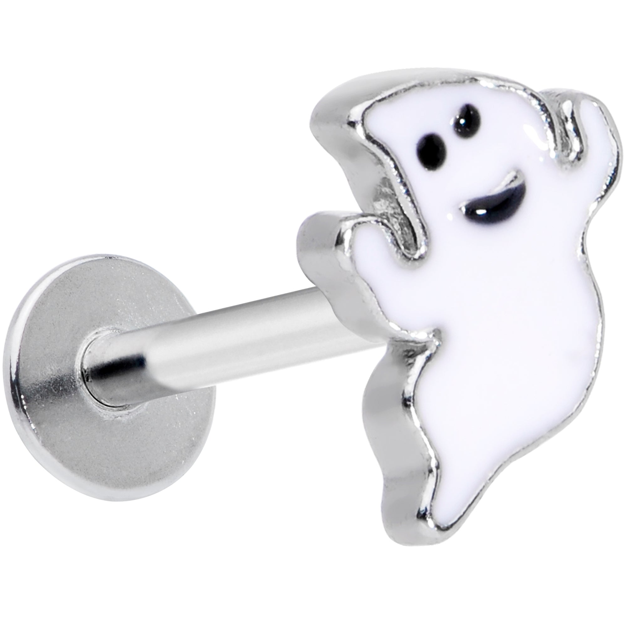 BodyCandy 16G 5/16 Happy Ghost Halloween Labret Monroe Tragus — main product shot