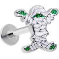 BodyCandy 16G 5/16 Green Mummy Halloween Labret Monroe Tragus — main product shot
