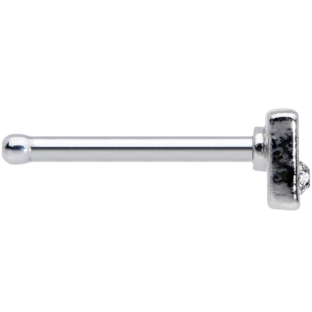 BodyCandy 20G 1/4 Clear Gem Black Boo Halloween Nose Bone — lifestyle context