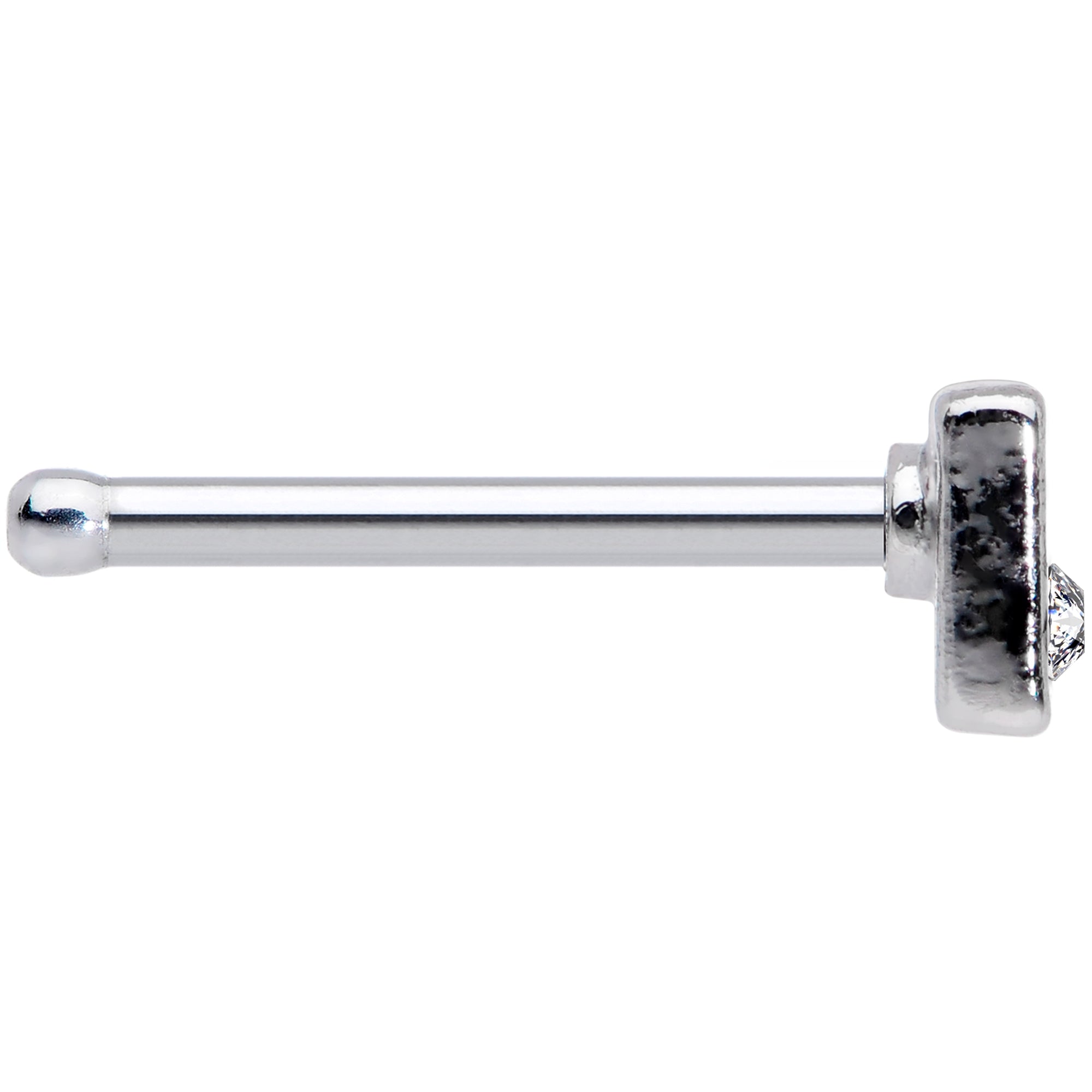 BodyCandy 20G 1/4 Clear Gem Black Boo Halloween Nose Bone — lifestyle context