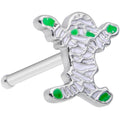 BodyCandy 20G 7mm Green Mummy Halloween Nose Bone — main product shot