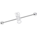 BodyCandy 14G White Boo Halloween Industrial Barbell 38mm — main product shot