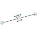 BodyCandy 14G Green Mummy Halloween Industrial Barbell 38mm — main product shot