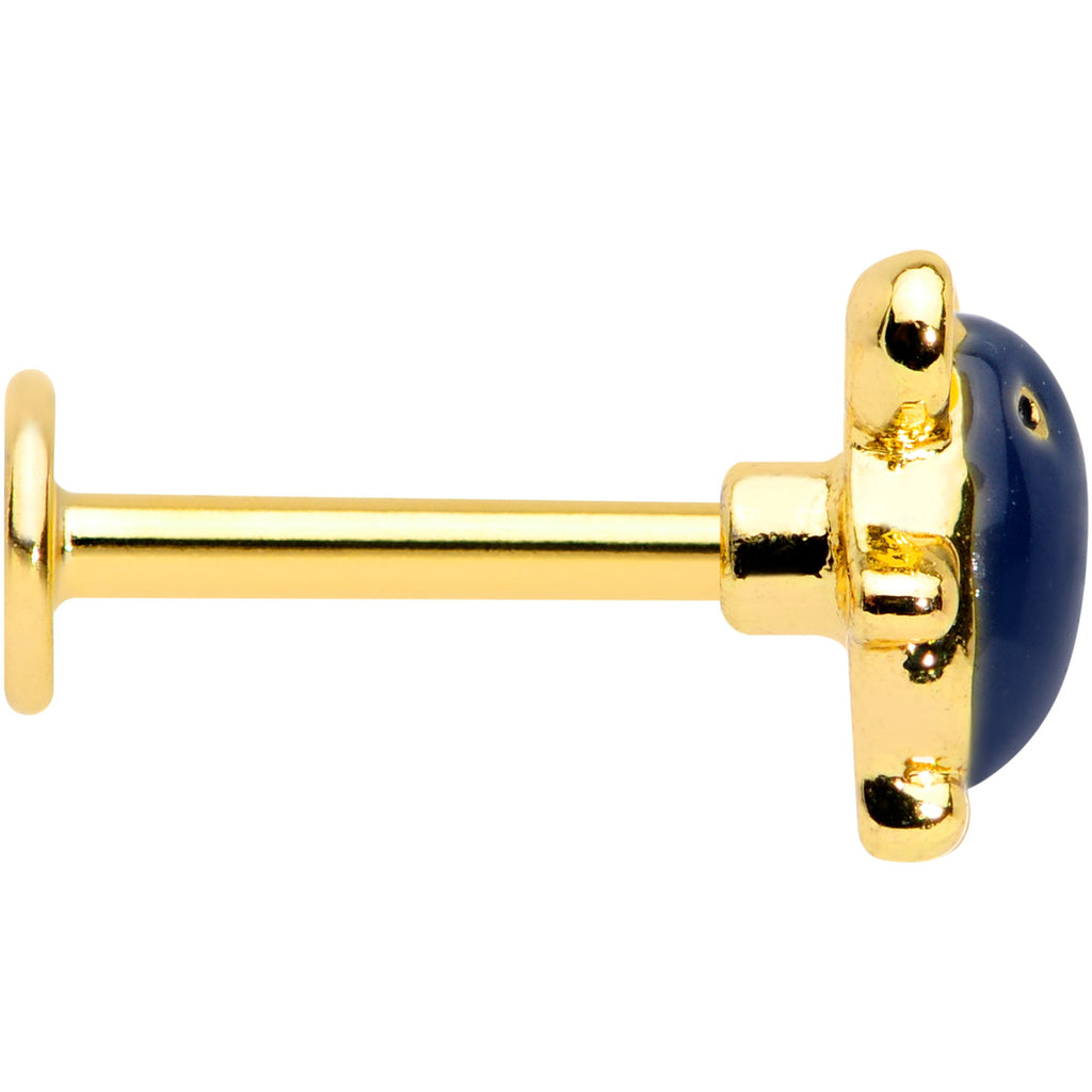 BodyCandy 16G 5/16 Gold Tone Black Mouse Labret Monroe Tragus — lifestyle context