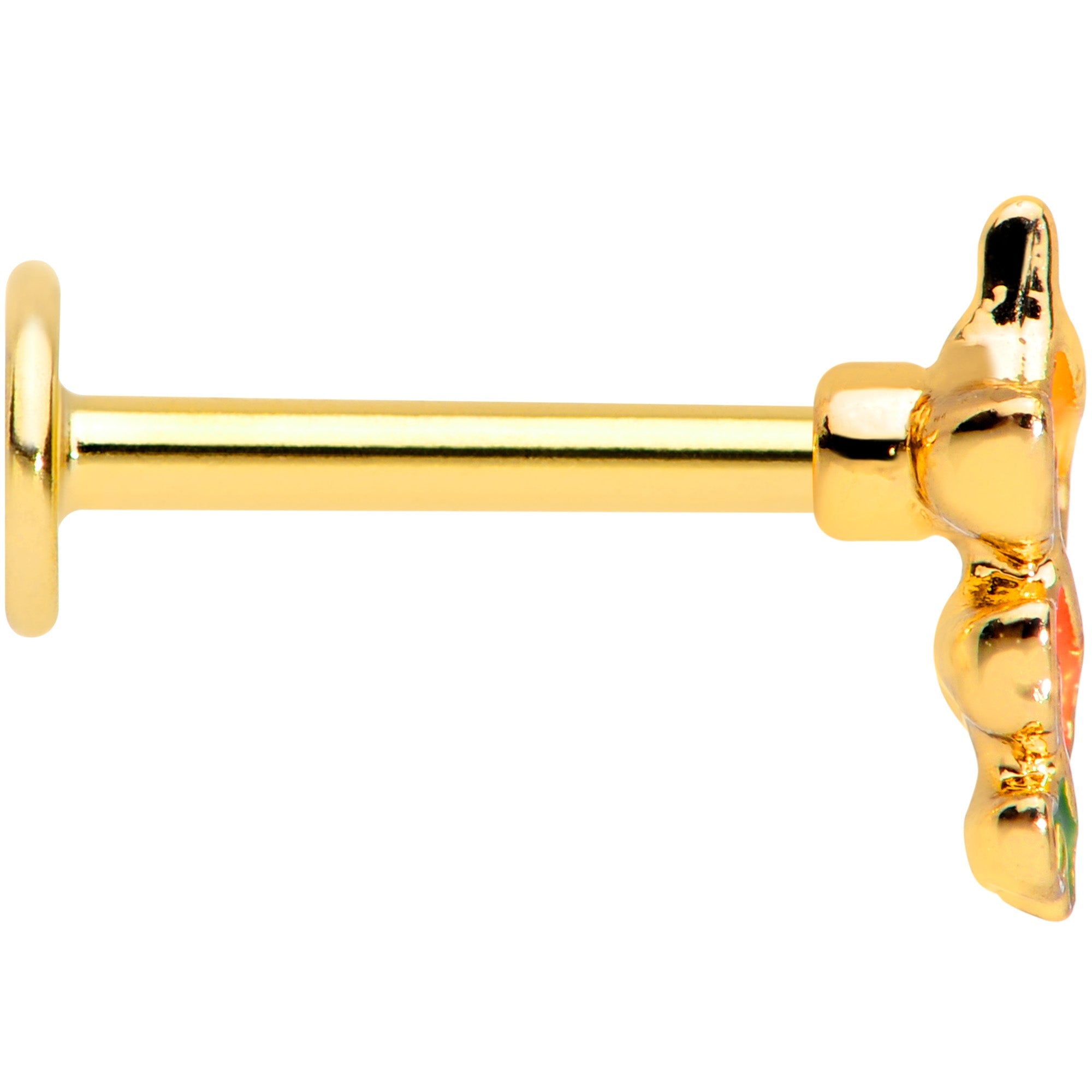 BodyCandy 16G 5/16 Gold Tone Autumn Leaves Fall Labret Monroe Tragus — lifestyle context