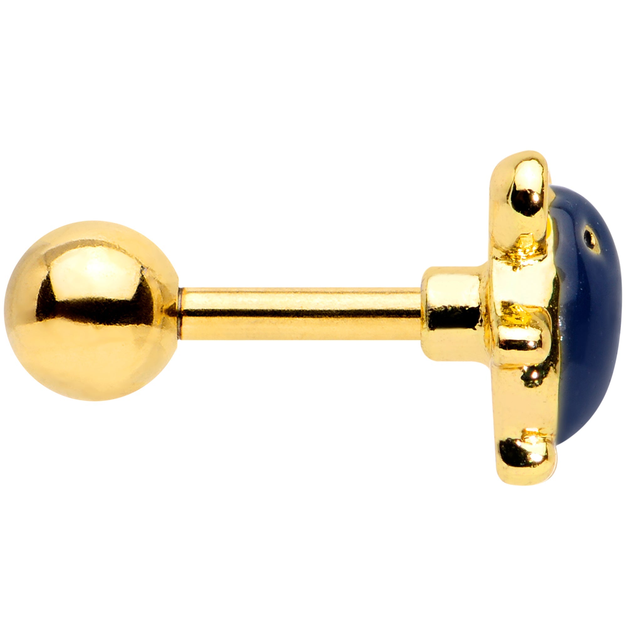 BodyCandy 16G 1/4 Gold Tone Black Mouse Cartilage Tragus Earring — lifestyle context