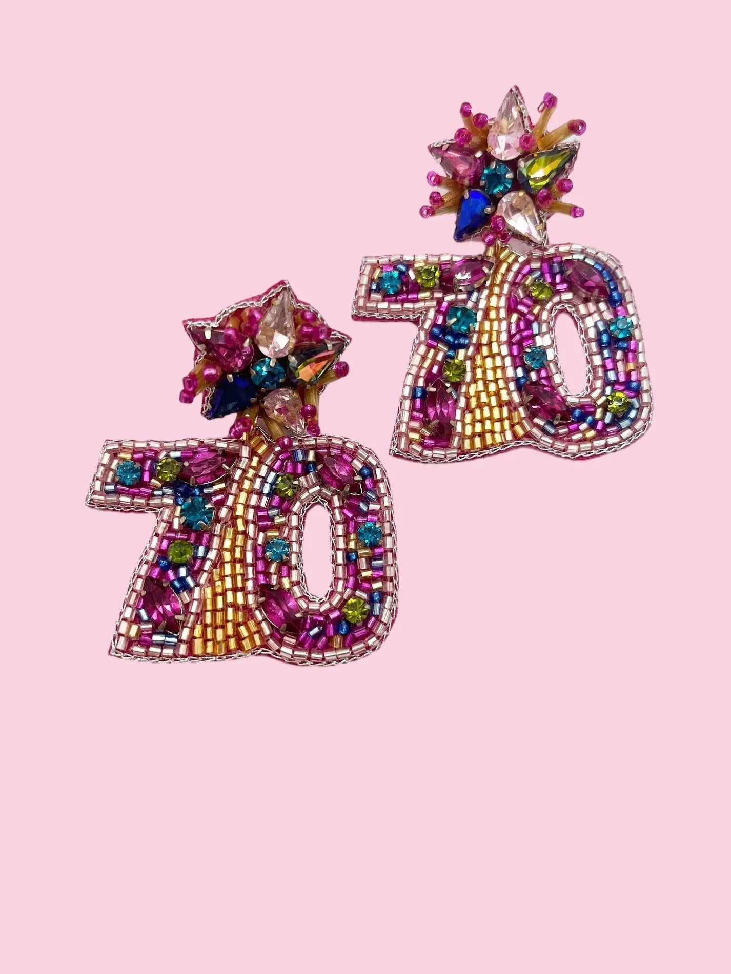 KADOU BOUTIQUE Happy Birthday Beaded Earrings — color detail