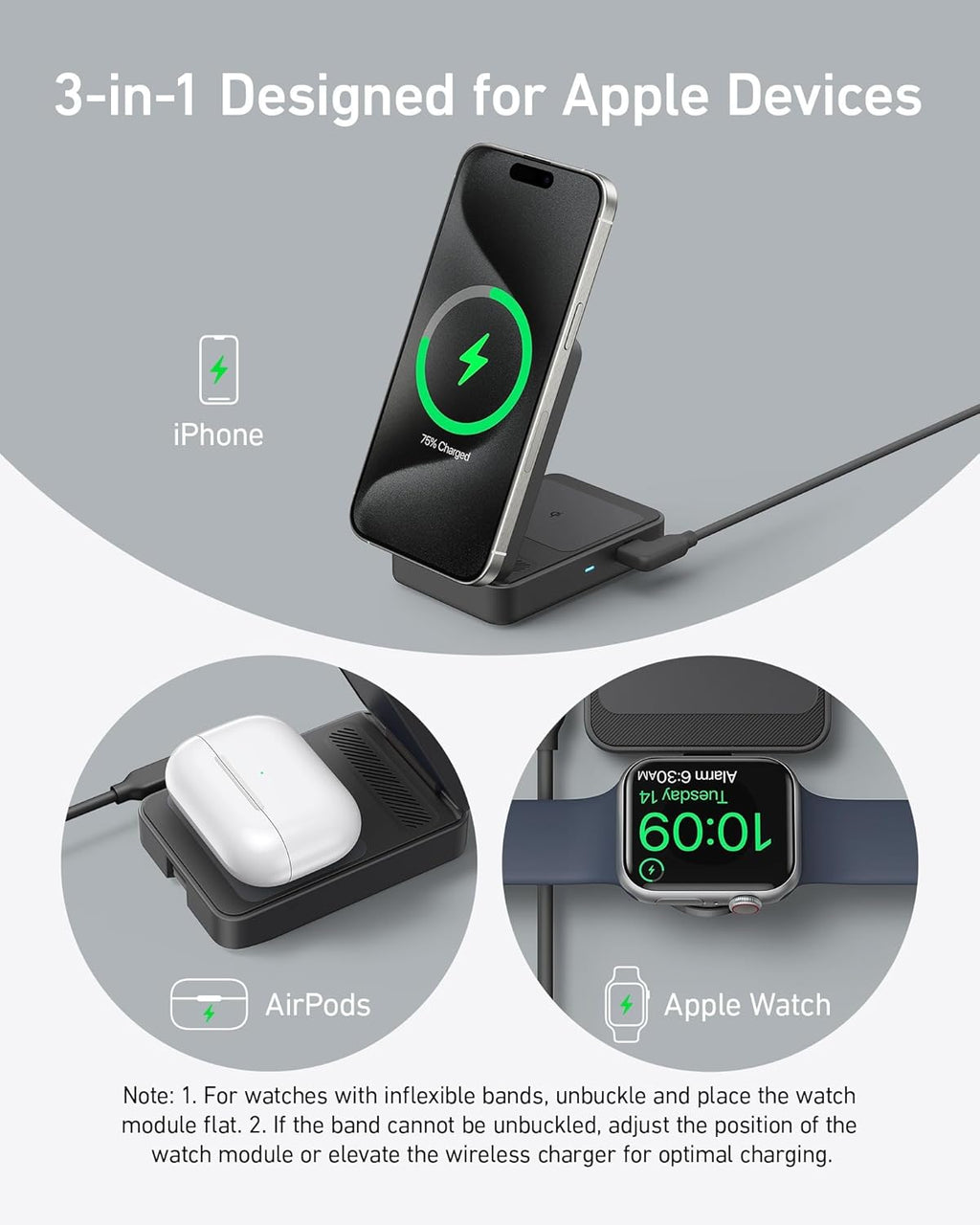 Anker MagGo Wireless Charging Station (Foldable 3-in-1), view 11