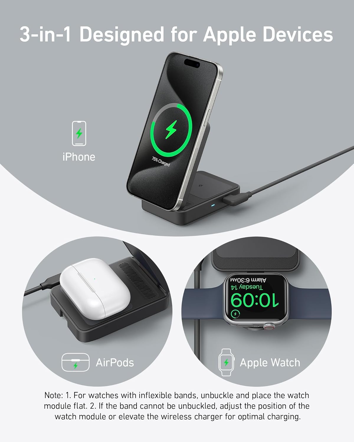 Anker MagGo Wireless Charging Station (Foldable 3-in-1), view 11