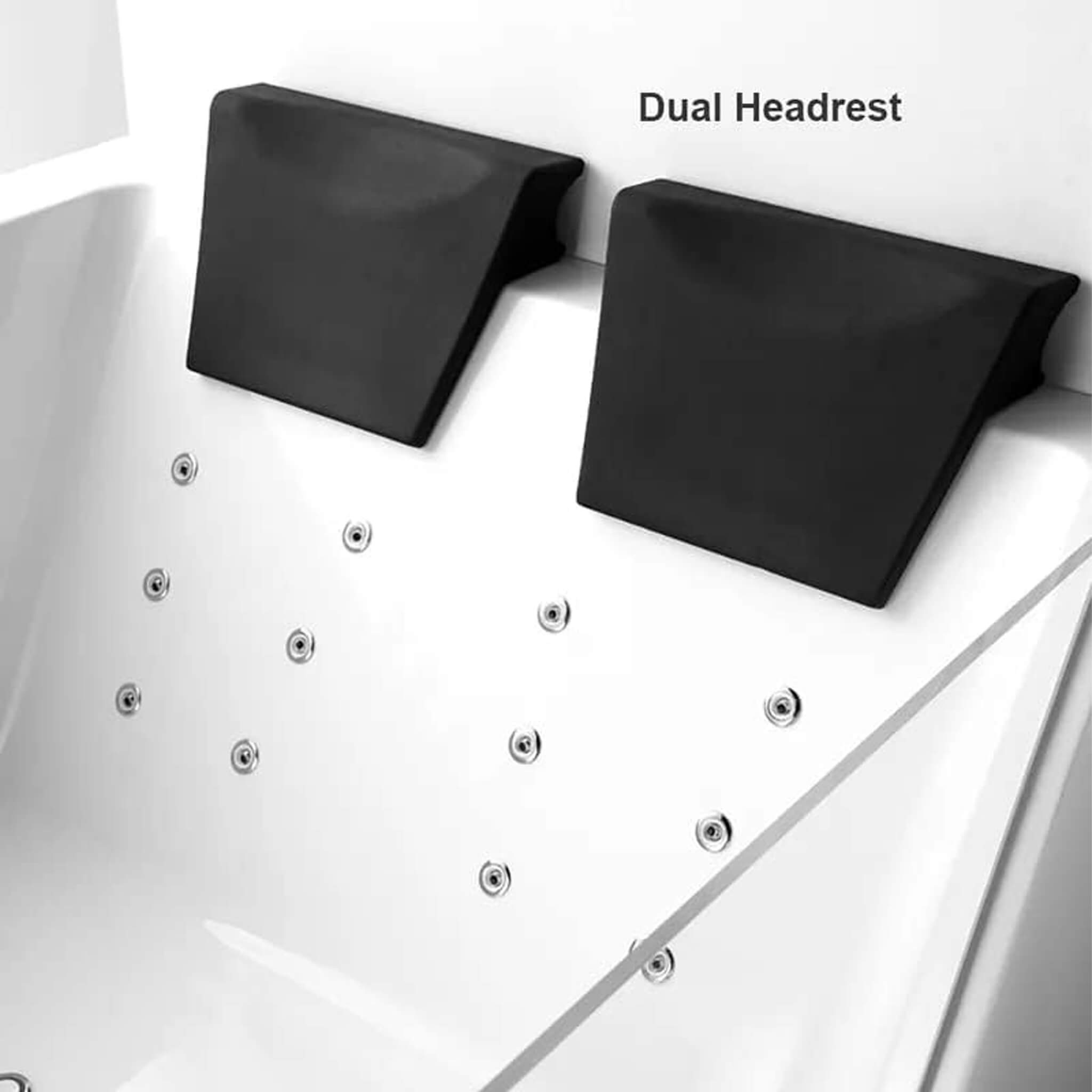 Nuvia Solstice 71-Inch Luxury 2-Person Acrylic Whirlpool Tub With LED Lights Jets And Faucet (SAK69173) – SAKSBY WHOLESALE, v
