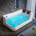 Nuvia Solstice 71-Inch Luxury 2-Person Acrylic Whirlpool Tub With LED Lights Jets And Faucet (SAK69173) – SAKSBY WHOLESALE