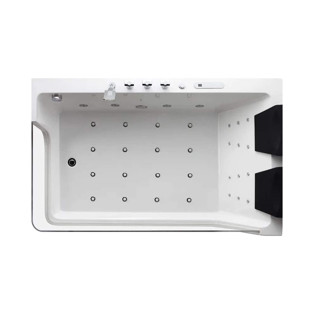 Nuvia Solstice 71-Inch Luxury 2-Person Acrylic Whirlpool Tub With LED Lights Jets And Faucet (SAK69173) – SAKSBY WHOLESALE, v