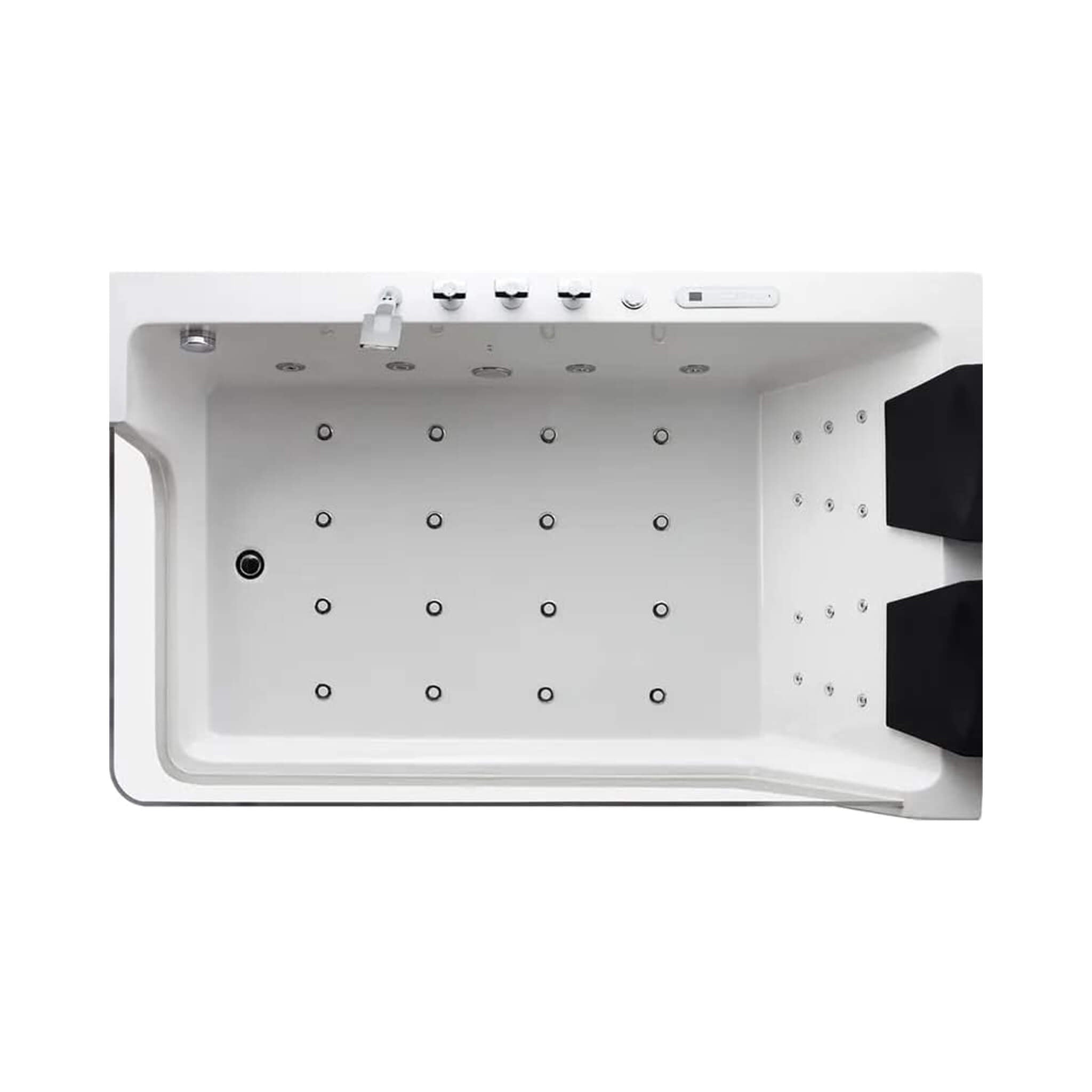 Nuvia Solstice 71-Inch Luxury 2-Person Acrylic Whirlpool Tub With LED Lights Jets And Faucet (SAK69173) – SAKSBY WHOLESALE, v