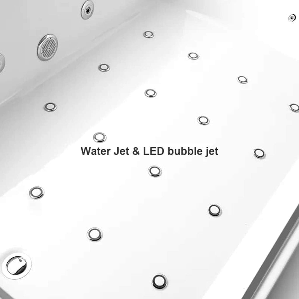 Nuvia Solstice 71-Inch Luxury 2-Person Acrylic Whirlpool Tub With LED Lights Jets And Faucet (SAK69173) – SAKSBY WHOLESALE, v