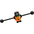 BodyCandy 14G Black Cat Pumpkin Halloween Industrial Barbell 38mm — main product shot
