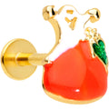 BodyCandy 16G 5/16 Gold Tone Haunted Pumpkin Halloween Labret Monroe Tragus — main product shot