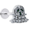 BodyCandy 16G 1/4 Clear Gem Scary Ghost Halloween Labret Monroe Tragus — main product shot