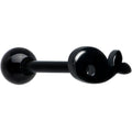 BodyCandy Black Cheery Nautical Whale Barbell Tongue Ring — main product shot