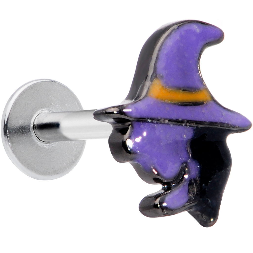 BodyCandy 16G 5/16 Purple Witch Halloween Labret Monroe Tragus — main product shot
