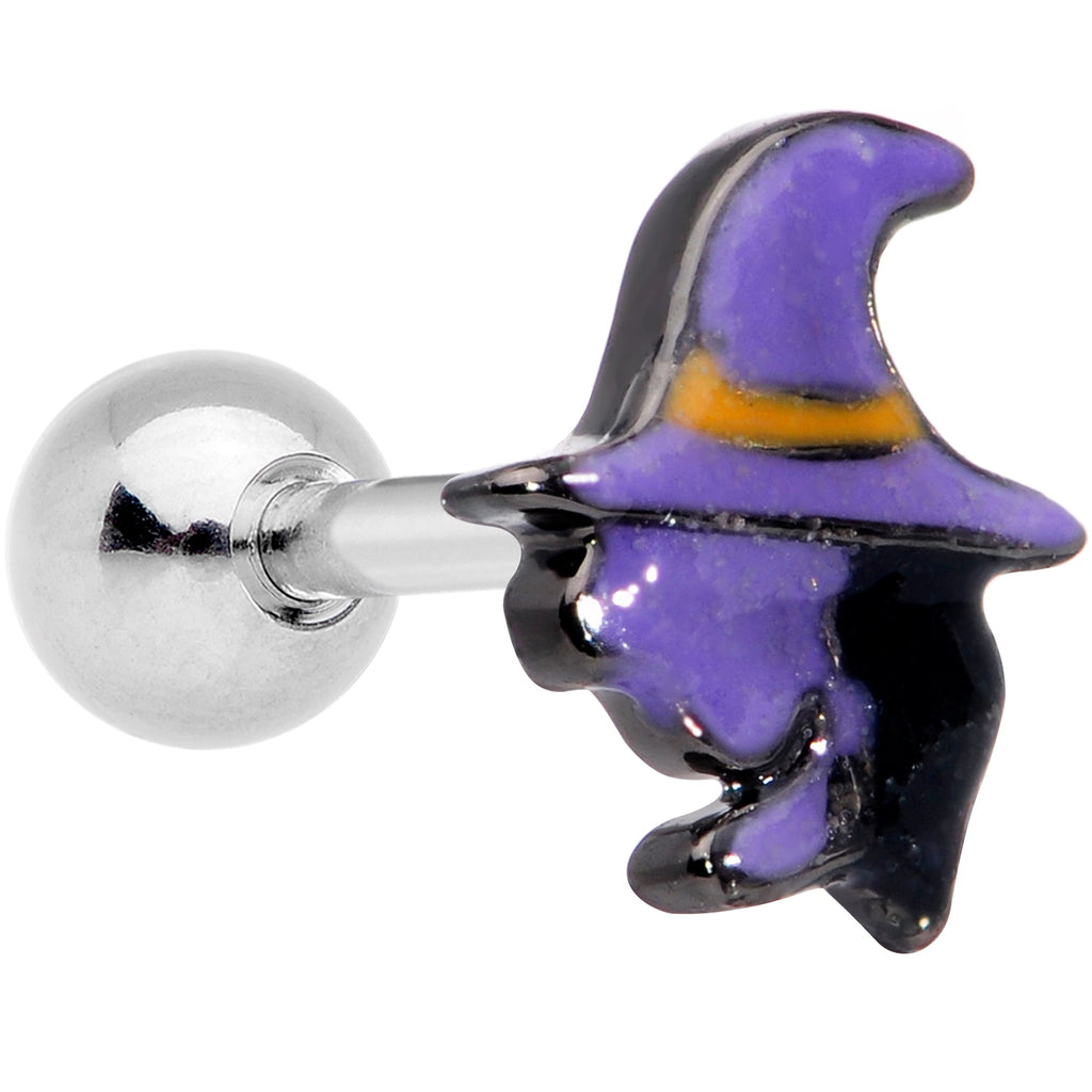 BodyCandy 16G 1/4 Purple Witch Halloween Cartilage Tragus — main product shot