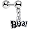 BodyCandy 16G 1/4 Clear Gem Boo Halloween Dangle Cartilage Tragus Earring — main product shot