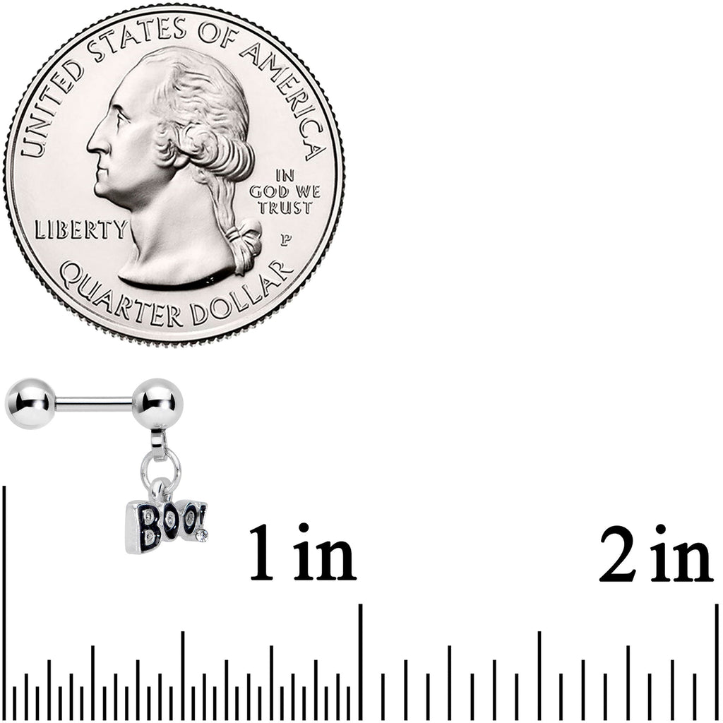 BodyCandy 16G 1/4 Clear Gem Boo Halloween Dangle Cartilage Tragus Earring — lifestyle context