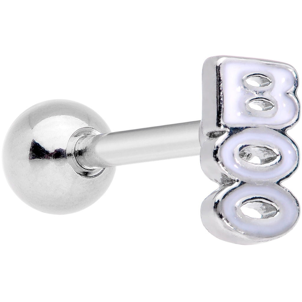 BodyCandy 16G 1/4 White Boo Halloween Cartilage Tragus Earring — main product shot