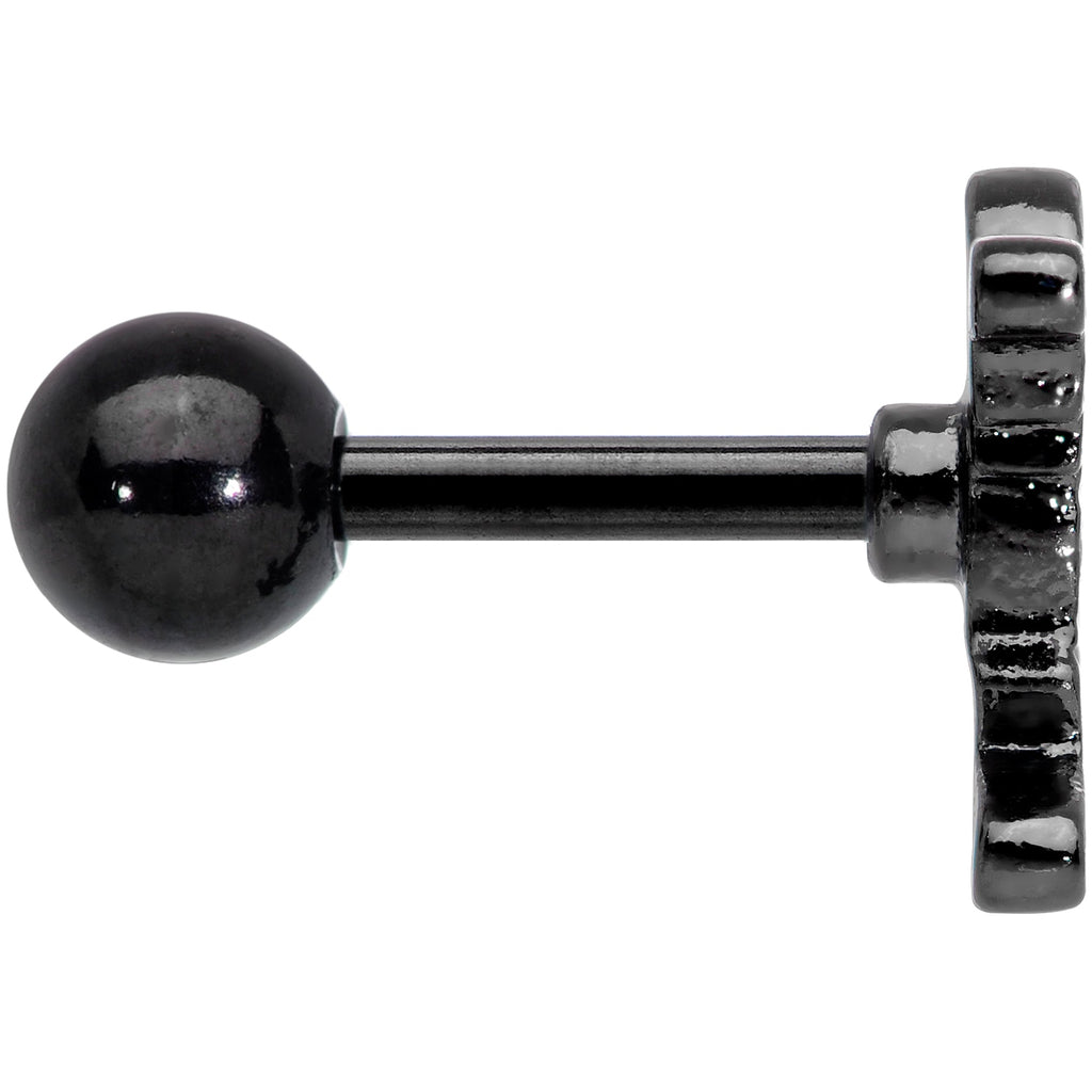 BodyCandy 16G 1/4 Black Plated Green White Mummy Halloween Cartilage Tragus — lifestyle context