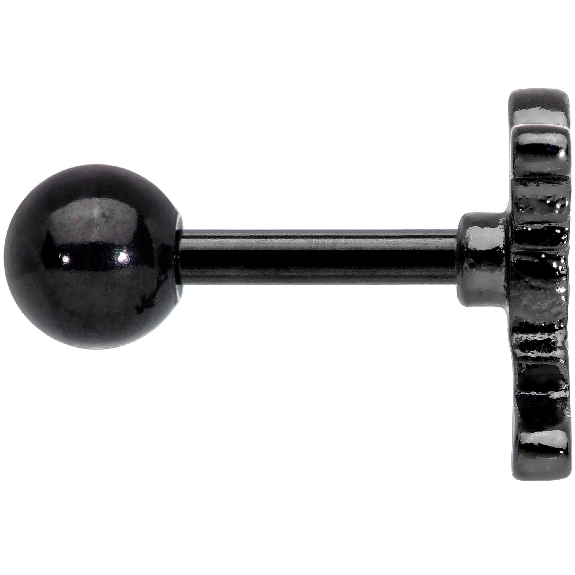 BodyCandy 16G 1/4 Black Plated Green White Mummy Halloween Cartilage Tragus — lifestyle context