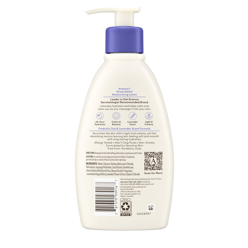 Aveeno Daily Moisturizing Body Lotion Lavender - 10.1 Fl Oz | Soothing Formula