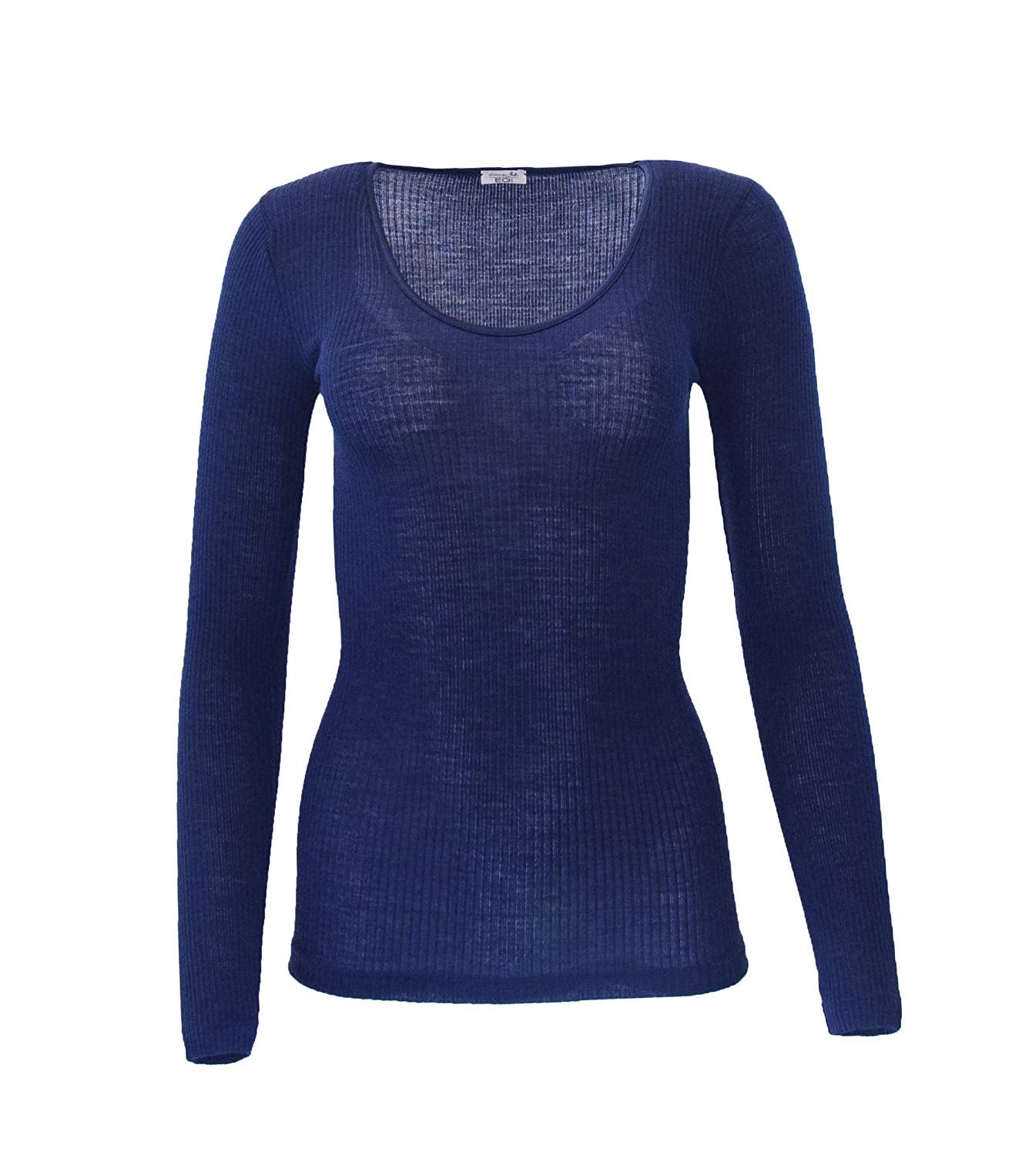 tittimitti EGi Luxury Wool Silk Long Sleeve Top with Satin Trim. Proudly Made in Italy (1437) — lifestyle context