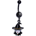 BodyCandy Black Gem Black Pretty Goth Witch Halloween Dangle Belly Ring — main product shot
