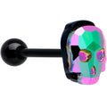 BodyCandy Aurora Gem Black Sugar Skull Barbell Tongue Ring — main product shot