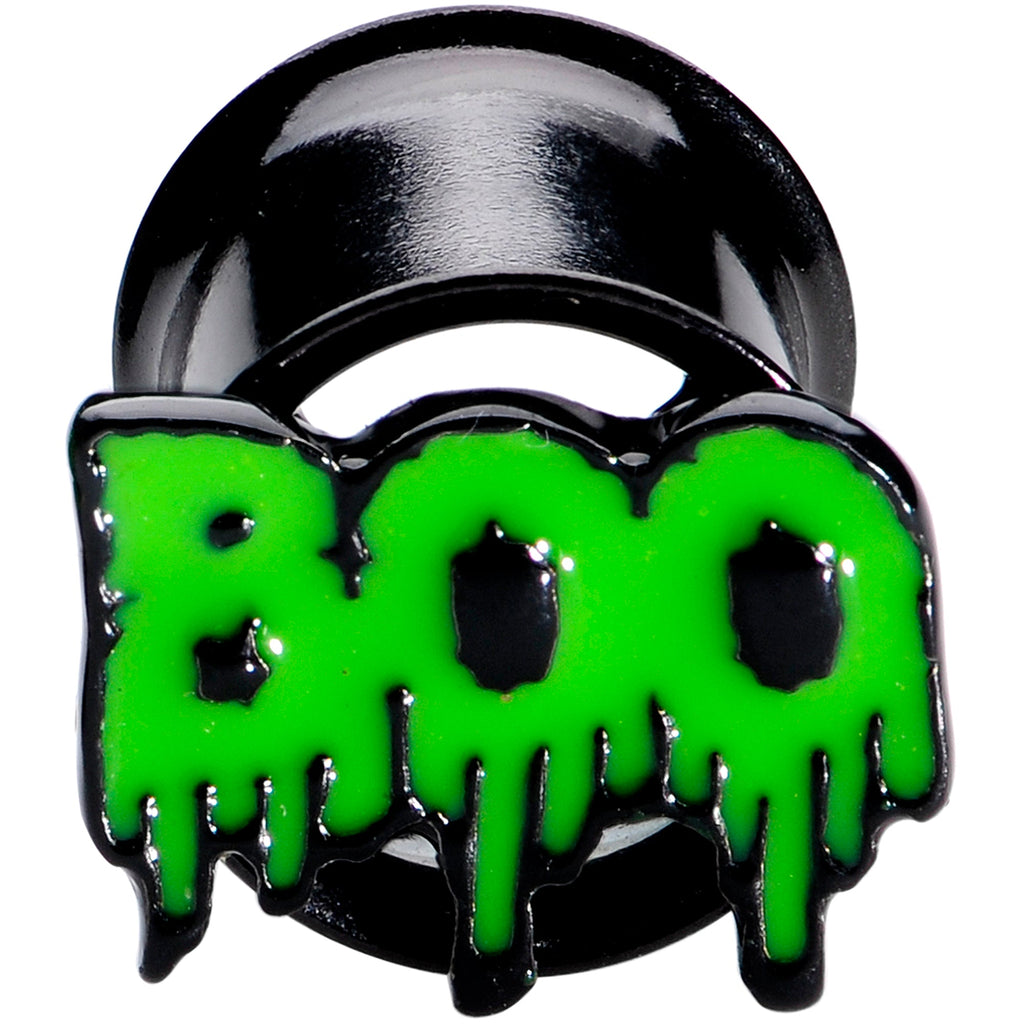 BodyCandy Green Boo Halloween Double Flare Plug Set — side view