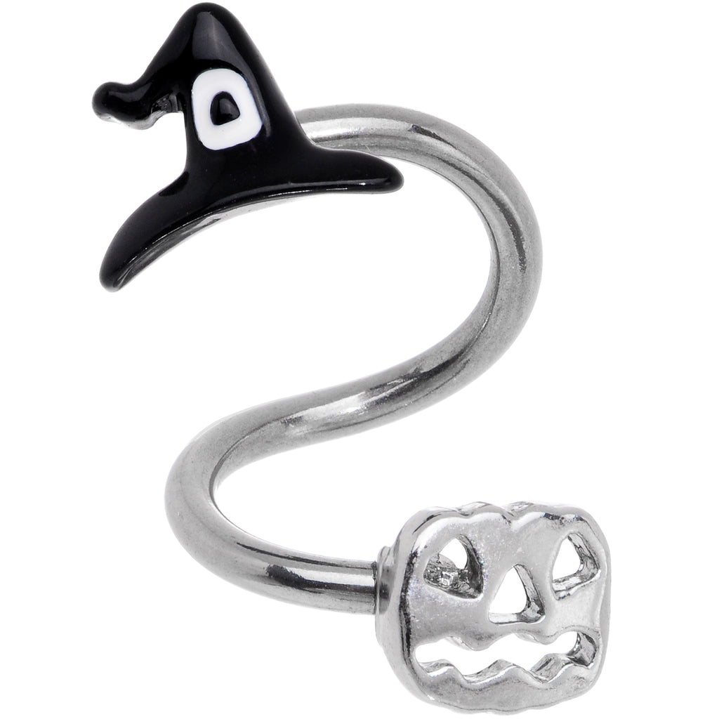 BodyCandy Witch Pumpkin Halloween Spiral Twister Belly Ring — main product shot