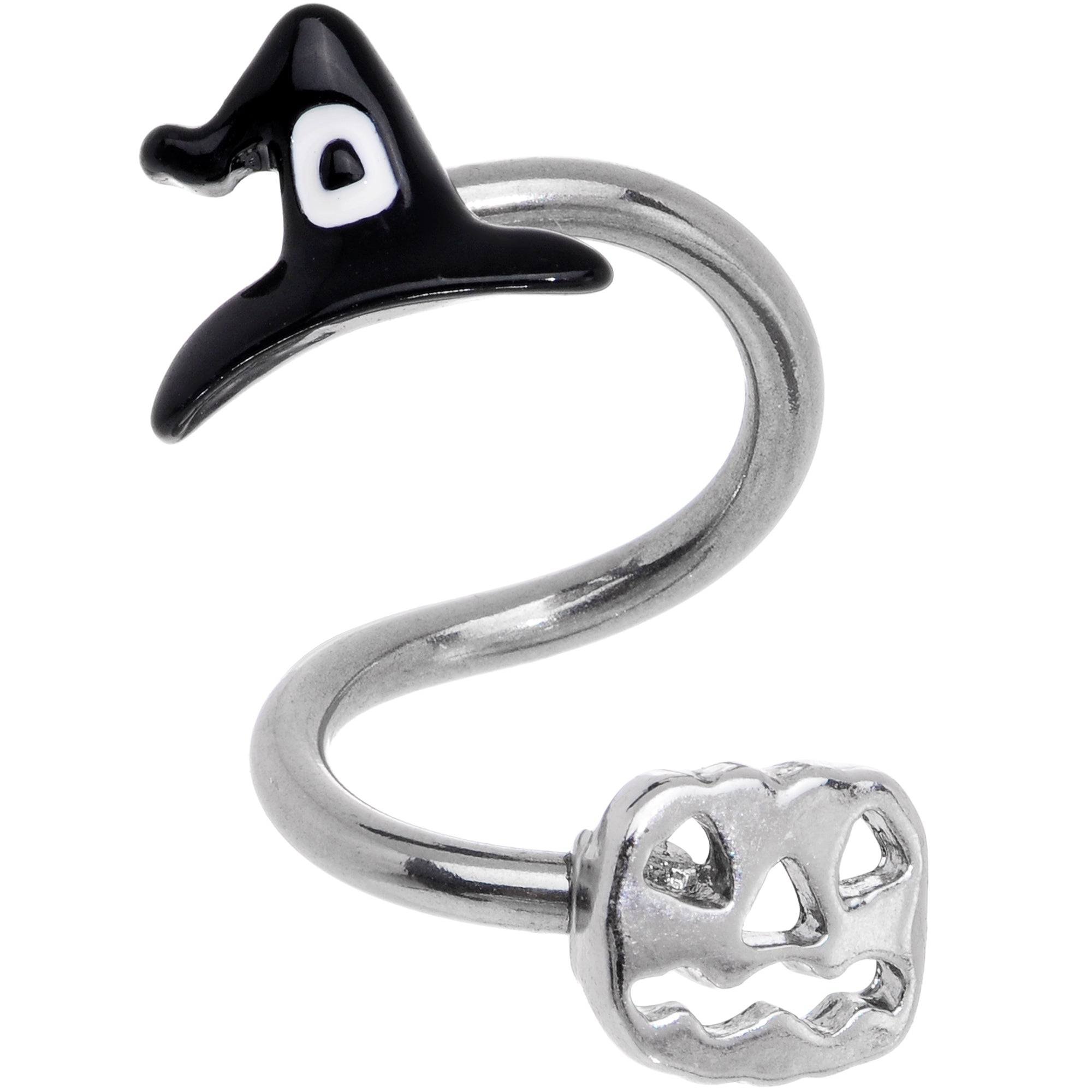 BodyCandy Witch Pumpkin Halloween Spiral Twister Belly Ring — main product shot