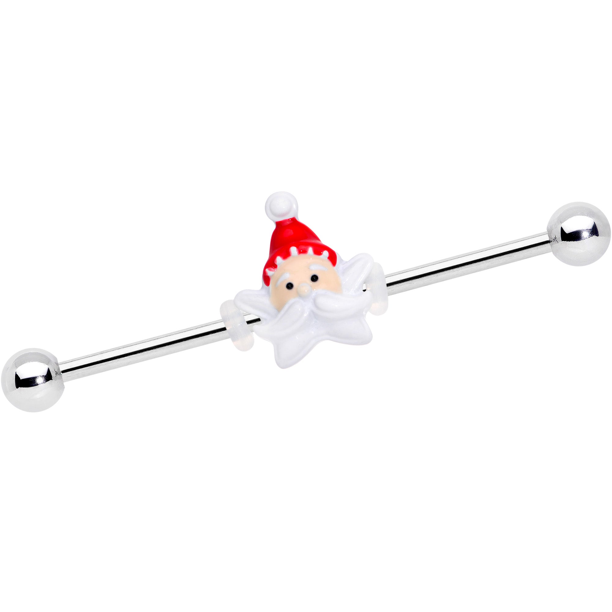 BodyCandy 14G Santas Beard Holiday Christmas Industrial Barbell 38mm — main product shot