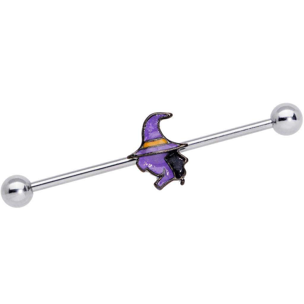 BodyCandy 14G Witch Halloween Glow in the Dark Industrial Barbell 38mm — main product shot