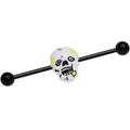 BodyCandy 14G Black Skull Halloween Industrial Barbell 38mm — main product shot