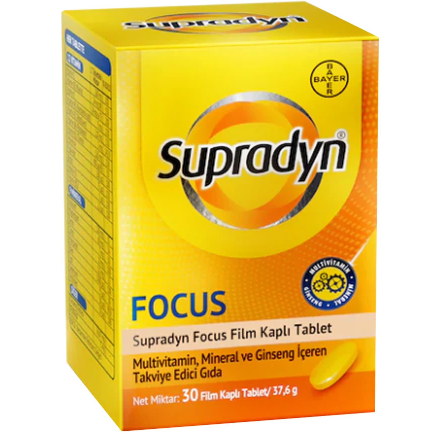 Supradyn Multivitamin Supplement with Ginseng for Adults - Boosts Energy and Cognitive Function