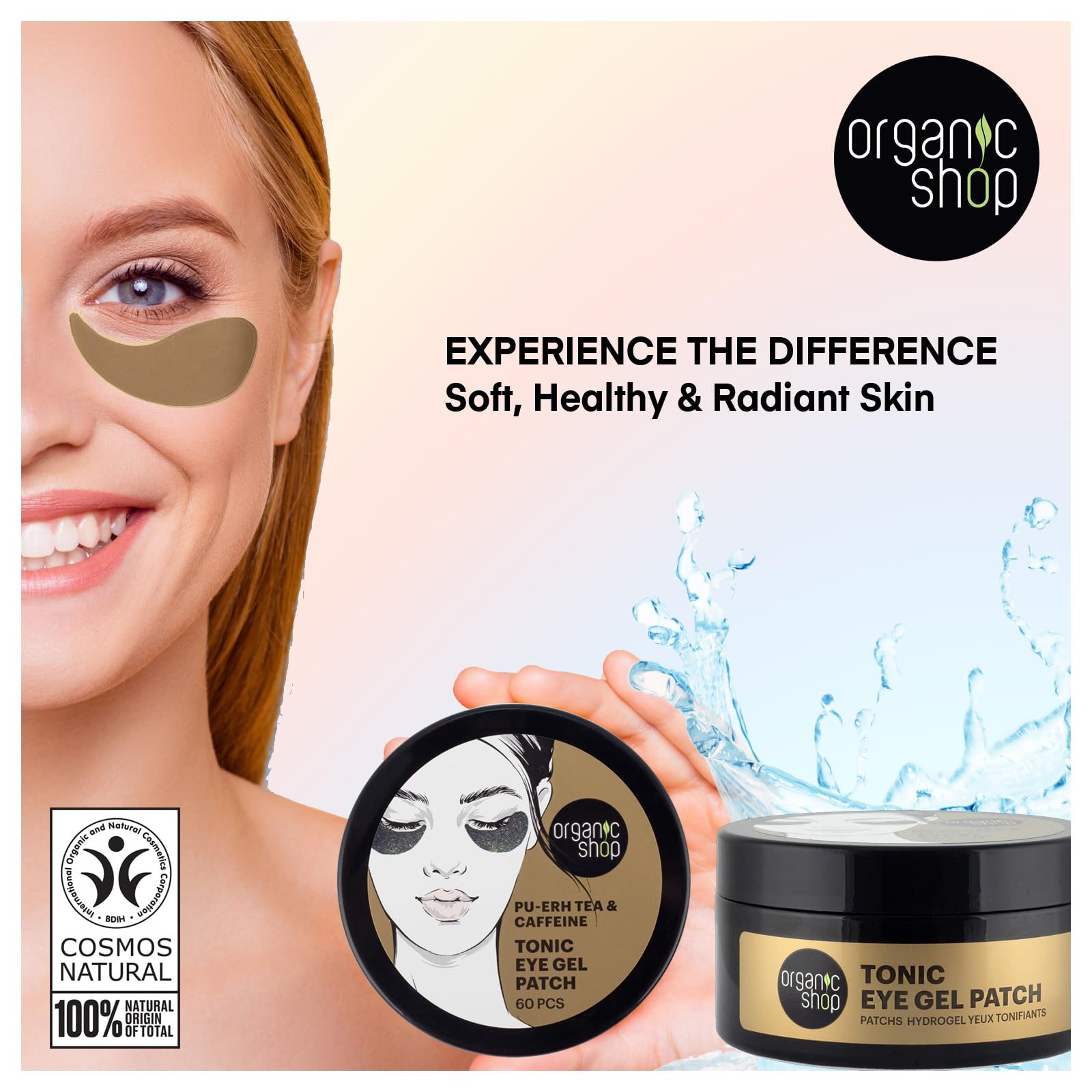 Organic Eye Gel Mask - 60 Individually Wrapped Masks | Spa Quality