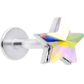 16G 5/16 Aurora Gem Simple Star Labret Monroe Tragus