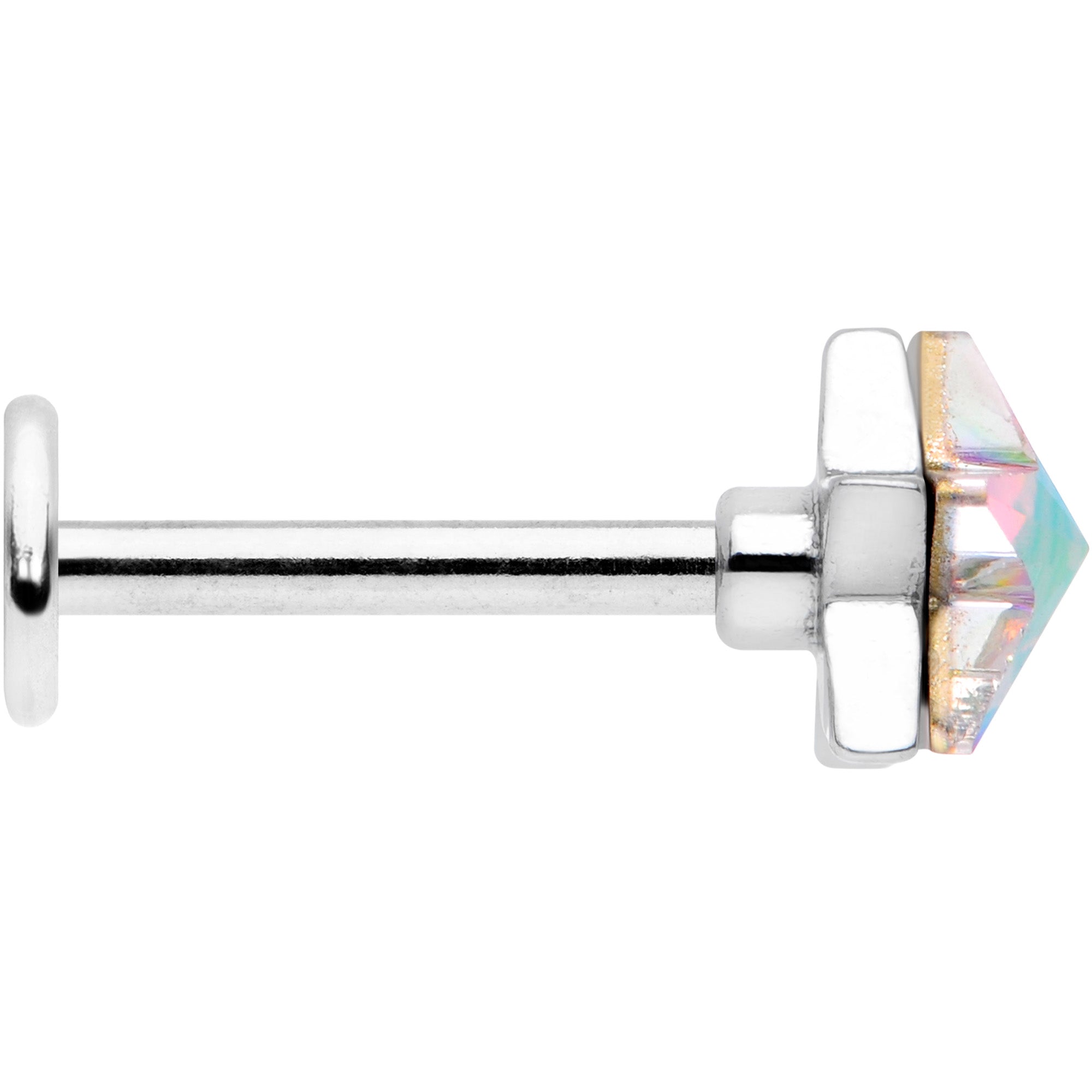 BodyCandy 16G 5/16 Aurora Gem Simple Star Labret Monroe Tragus — lifestyle context
