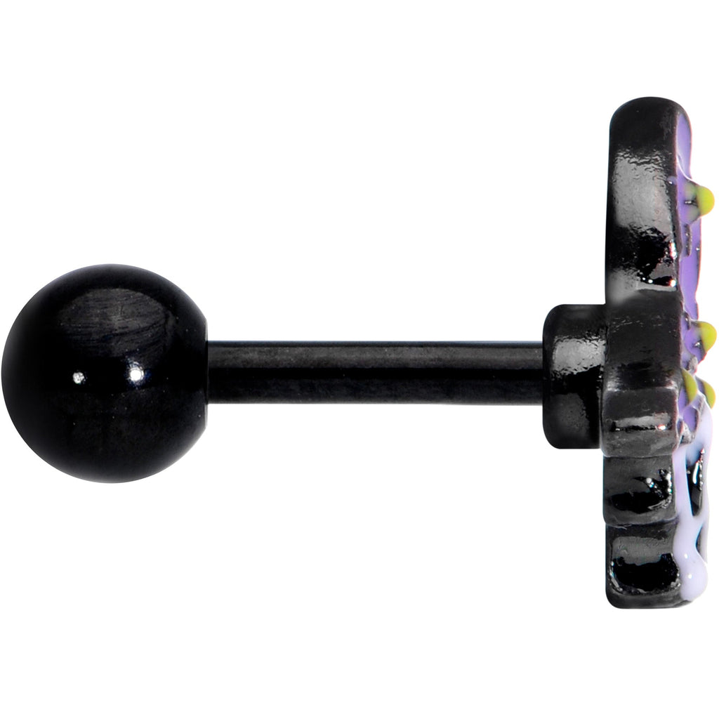 BodyCandy 16G 1/4 Black Skull Purple Witch Hat Halloween Cartilage Tragus — lifestyle context