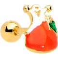 BodyCandy 16G 1/4 Gold Tone Haunted Pumpkin Halloween Cartilage Tragus — main product shot