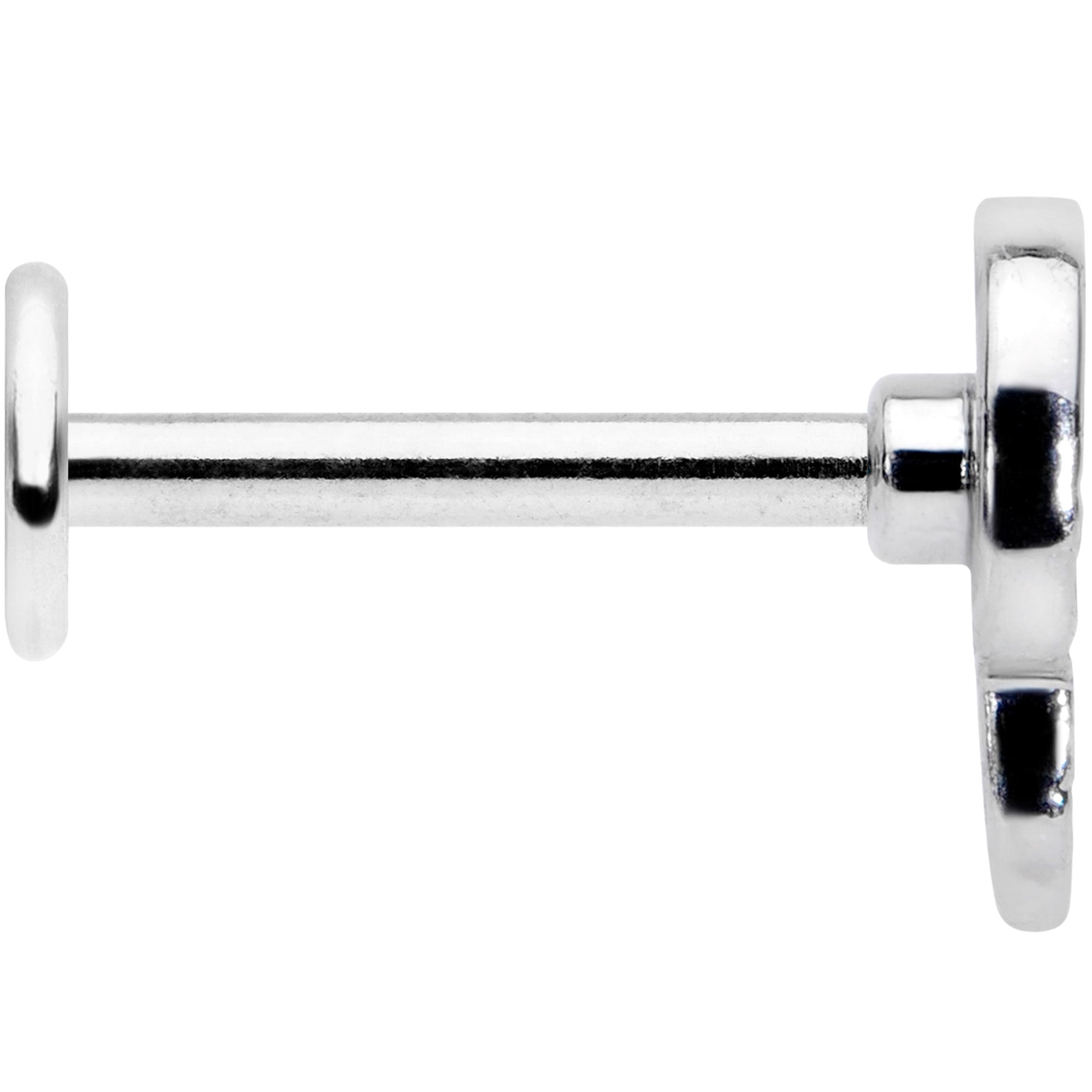 BodyCandy 16G 5/16 Blue White Mummy Halloween Labret Monroe Tragus — lifestyle context